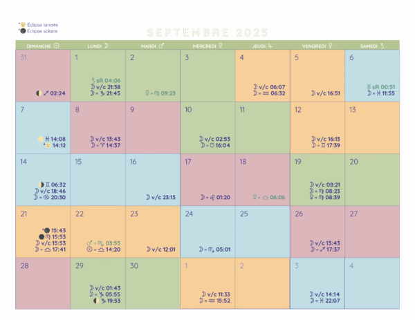 Calendrier 2026 - Astro & Tarot - Un outil complet : 4 mois d’apprentissage + 12 mois d’exploration lunaire – Image 5