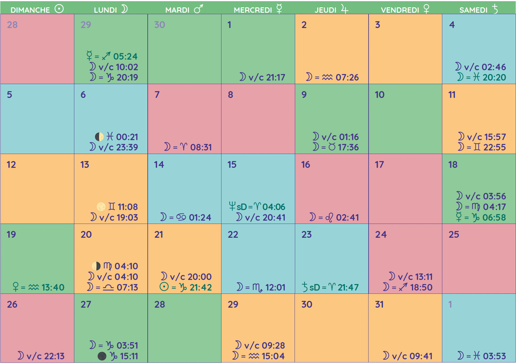 Calendrier 2027 - Astro & Tarot - Un outil complet : 4 mois d’apprentissage + 12 mois d’exploration lunaire – Image 3